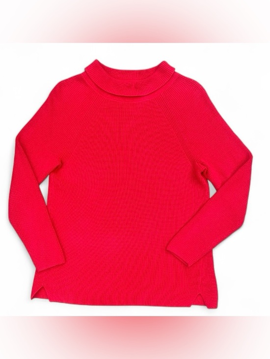Talbots Sweaters - Talbots Petites Red Pima Cotton Turtle Neck Cozy Knit Long Sleeve Sweater Sz Mp